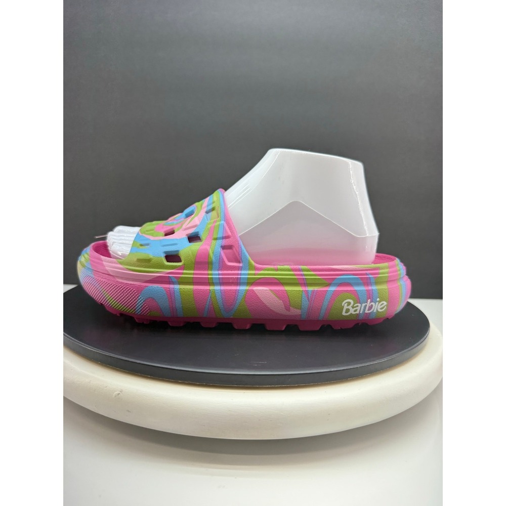 Vans x Barbie Slide On Vr3cush Womens Size 6 Trippy Pink Swirl Slip On Slides